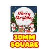 144 Christmas Countdown Advent Number Square Stickers 30mm Glossy Stickers