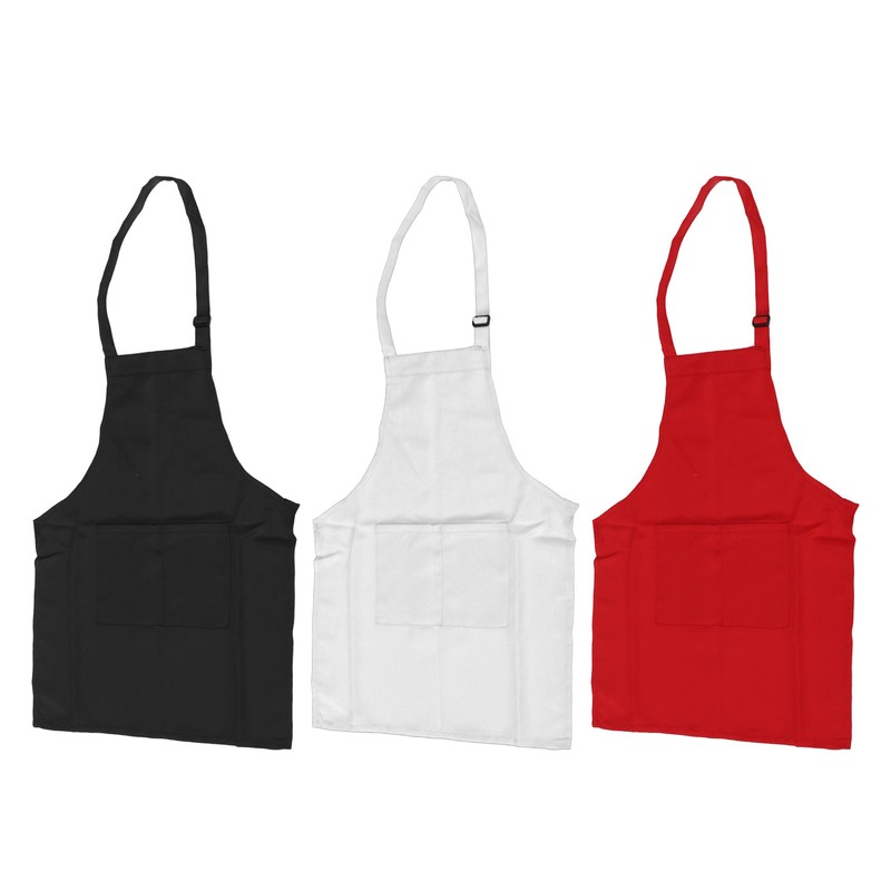 3Pcs Children Aprons Baking DIY Kids Aprons with Pockets for