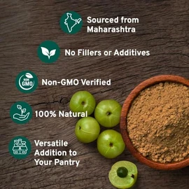 HANDPICK HANDPICK, Amla Powder (500g/17oz) Amalaki | Raw Amla Powder from India | Resealable Zip Lock Pouch, Indian Gooseberry Powder | Perfect for Cooking, Smoothies, Latte & Tea
