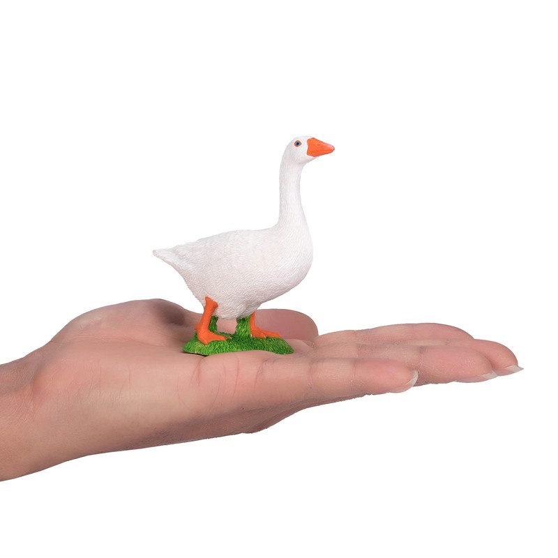 MOJO Goose White Farm Bird Animal Model Toy Figure