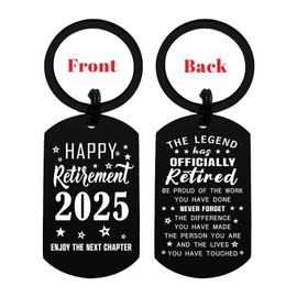 Viayen Retirement Gifts for Women Men 2024 for Coworkers Boss Teacher- Happy Retirement Party Keychain Decorations