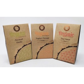 Organic Goodness Wax Melts 3 Mix Fragrances Pack, 9 wax melts in One pack- Rose, Orange, Patchouli-Vanilla with JRose Souvenir (4)