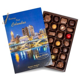 Anthony Thomas, Columbus Ohio Skyline Signature Assortment, Milk and Dark Chocolate Gift Box (28 count)