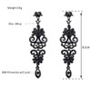 Black Vintage Style Wedding Crystal Rhinestone Cluster Chandelier Hollow Dangle
