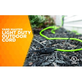 Southwire Outdoor Extension Cord - Flexible Weatherproof Power for Landscaping & Outdoor Lighting - SJTW Extension - 16 Gauge - 2 Prong - 120 Foot - Lime Green