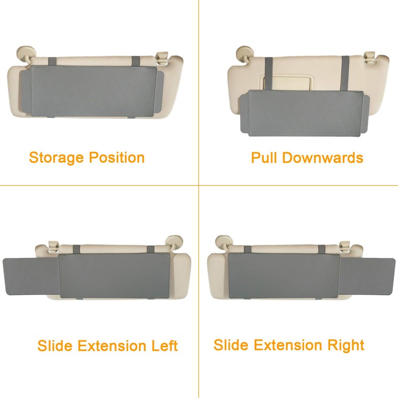 Car Visor Sunshade, WANPOOL Car Visor Anti-Glare Sunshade Extender for