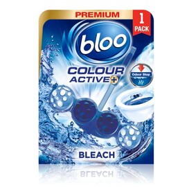 Bloo Colour Active Toilet Rim Block, Bleach, Bleach, 50 gram