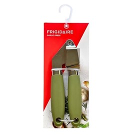 Frigidaire Garlic Press, Stainless Steel with Soft Ergonomic Silicone Handle (OLIVE)