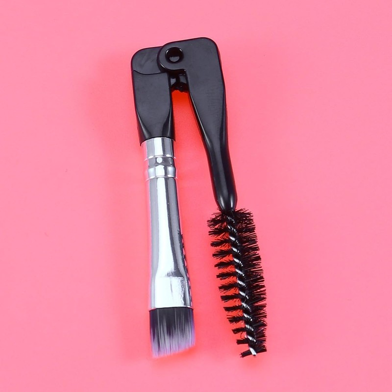 10 Piezas Cepillo Plegable Doble, Maquillaje Portátil Negro