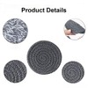 Dark Gray Drink Coasters Set of 6 with Holder Absorbent