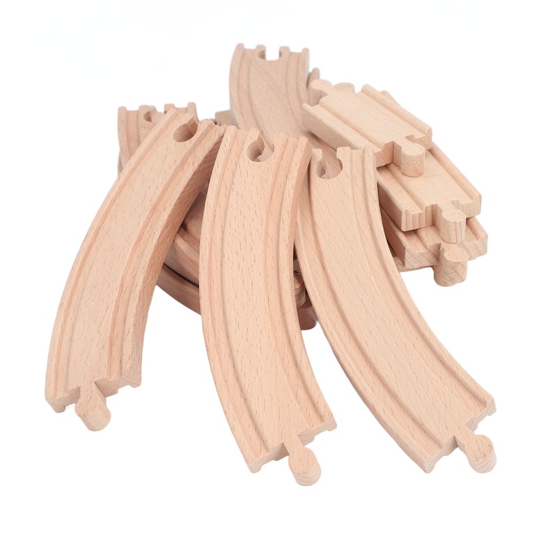 Wooden Train Track Set for Toddlers Assembly Kit Building Toys