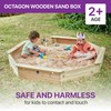 Plum Wooden Large Sandbox with Cover - Outdoor Octagon Sand