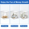 DAJASD Money Box, 4.7x4.7x4.7 Inch Acrylic Money Saving Box, Clear