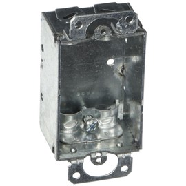 Hubbell Raco 410 Deep Switch Electrical Box, Welded with Plaster Ears, 3" x 2", Gray