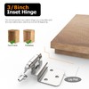 Chibery 10 Pack 3/8 inch Inset Satin Nickel Cabinet Hinges,