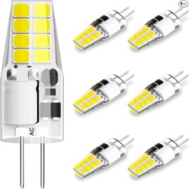 NoBrand LED Bulb T3 JC Bi-Pin Base 3W AC/DC 12V Daylight White 6000K 20W-25W Halogen