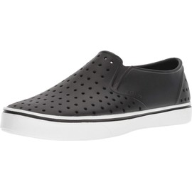 Native Shoes, Miles, Adult Shoe, Jiffy Black/Shell White, 6 M US Women/4 M US Men