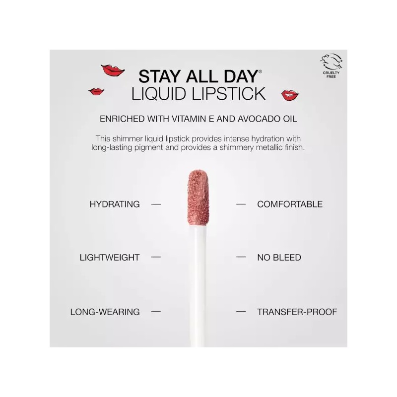 Stila 스틸라 스테이 올 데이 시어 쉬머 리퀴드 립 [Sheer
