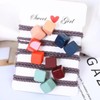 Combi square pom-pom hair tie / 콤비 사각방울 머리끈
