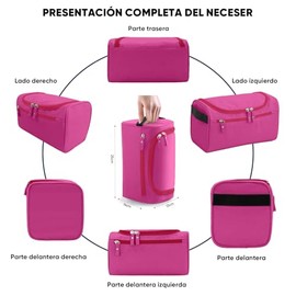 VIOPY 2PCS Neceser Hombre/Mujer Colgante Organizador Bolsa de Aseo de Viaje | Cosmetiquera de Viaje Baño Dopp Higiene Kit con Gancho para Accesorios p