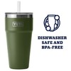 YETI Rambler 26 oz Straw Cup, Vacuum Insulated, Stainless Steel