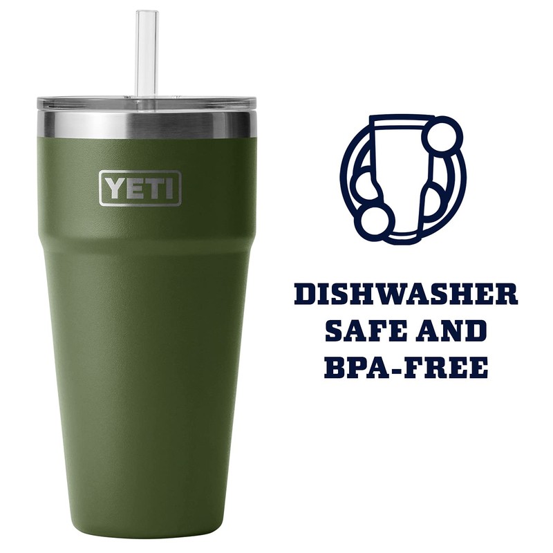 YETI Rambler 26 oz Straw Cup, Vacuum Insulated, Stainless Steel