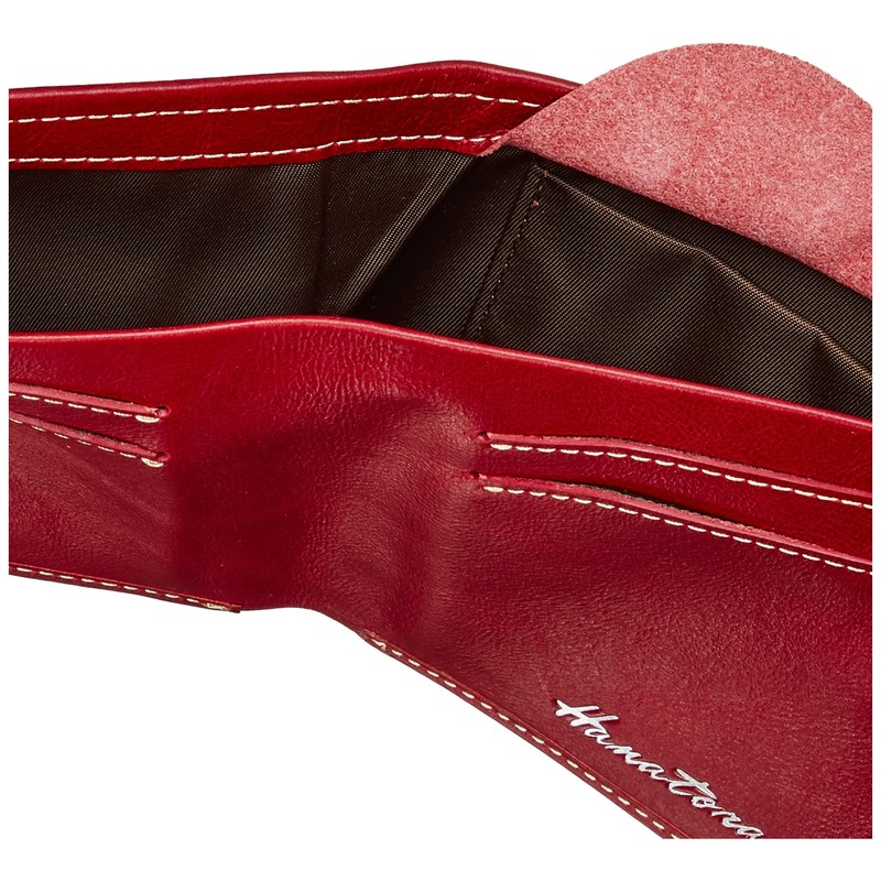 Hanatra M03-Black Italian Leather Bi-fold Wallet, Light and Small Wallet,