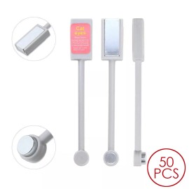 Beauticom 50pcs 3D Cat Eye Dual End Magnetic Board Wand Nail Art Tool UV Gel Nail Polish