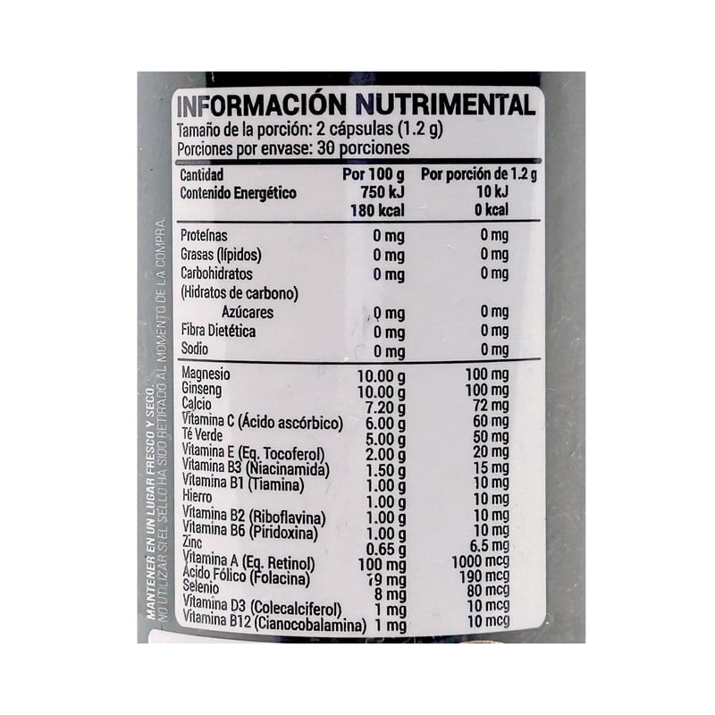 Bisglicinato de Magnesio Ginseng 60 cáps Pure Health
