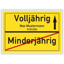 Location Sign Vollj The Year – Minderj The Year Gift 18th Birthday Local entrance sign