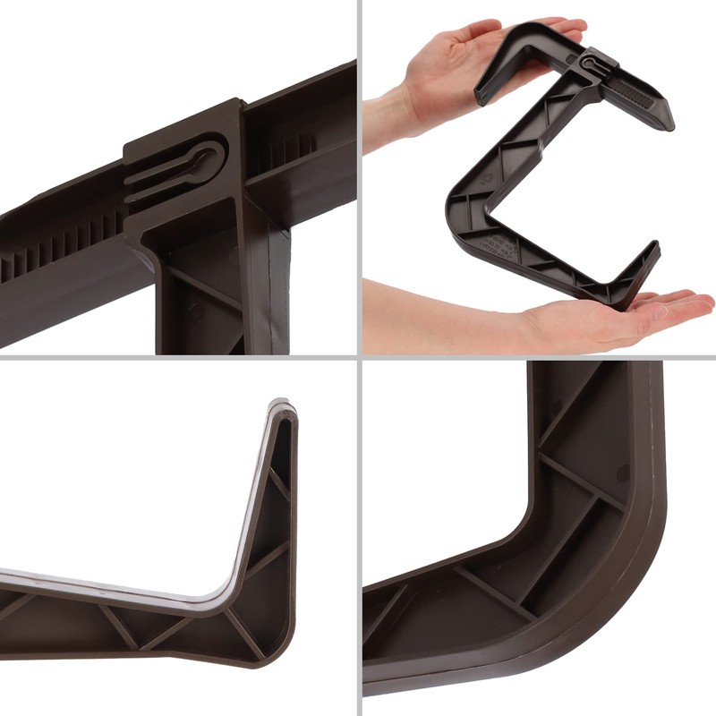 KADAX Flower Box Bracket, No Drilling, Balcony Box Holder Set,
