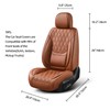 TINRAIYANG Car Seat Covers Front Pair, Breathable Leather Automotive Front