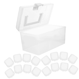 KOMBIUDA 1set Mini Jewelry Organizer Box Transparent Portable Storage Case for Earrings Necklaces and Travel-friendly Compact Collection Carrying Case and Inner Boxes