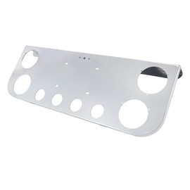 Cabtherlyn Tail Light Panel Stainless Steel with Four 4.49" and Four 2.31" Light Round Cutouts Rear Light Panel for Semi Truck