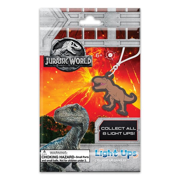 Jurassic World Bulls i Toy 2018 Fallen Kingdom Dino Collect All 8 Light Ups Choose from Indominus Rex, Velociraptor and More, Red and Blue LEDs