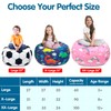 Lukeight Stuffed Animal Storage Bean Bag Chair Cover for Kids,