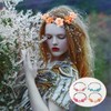 4 Stück Blumenschmuck Haare, Blumenkranz Haare, Haarkranz Blumen für Reisefotografie,