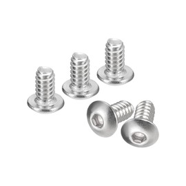 QUARKZMAN #6-32x1/4 Inch Switch Head Socket Cap Screws 50pcs 304 Stainless Steel Fasteners Hex Bolt Screws Fully Threaded Hex Drive Screws