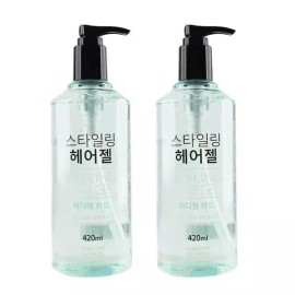 자연스러운 광택효과 끈적임없이 헤어젤 420ml 2개 Non-Sticky Hair Gel with Natural Shine Effect 420ml 2pcs