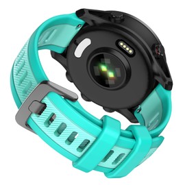ISABAKE Watch Band for Garmin Forerunner 265/Forerunner 255/Vivoactive 4/Venu 2, 22mm Quick Release Silicone Replacement Band Compatible with Garmin Venu 3