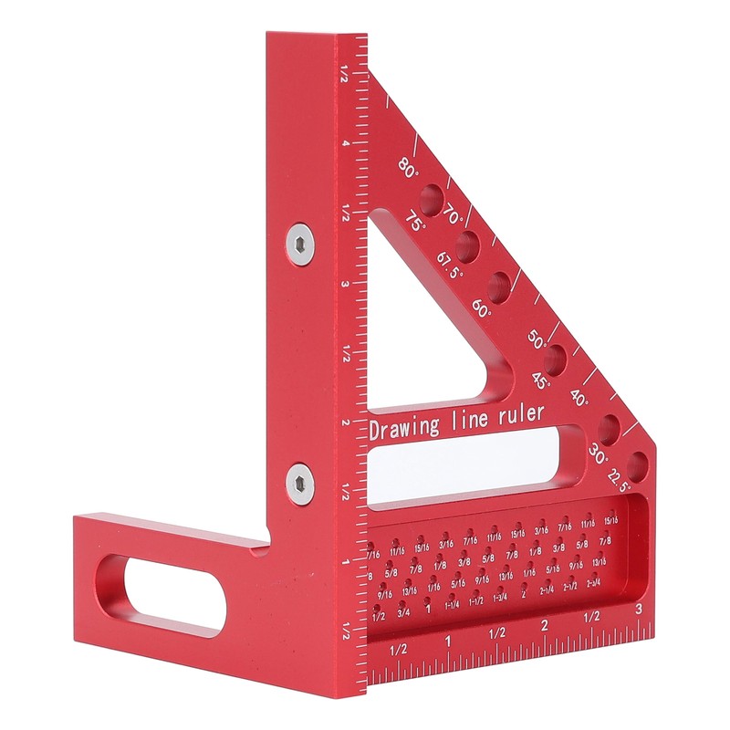 Hole Position Scribing Ruler 3D 22.5‑90° Multi Angle Measuring Square