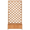 Gecheer Planter with Trellis Brown Solid Wood Fir