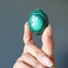 Satin Crystals Malachite Egg Green Real Stone 1.75-2.0 inch