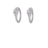 Unbranded 32.83mm Sterling Silver Rhodium-plated Polished CZ Cheetah Hinged Hoop