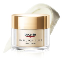 Eucerin Hyaluron-Filler + Elasticity Crema Giorno SPF 15 50 ml, Crema viso antimacchie e antirughe, Formula con Acido Ialuronico elasticizzante e Thiamidol per tutti i tipi di pelle
