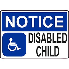 StickerTalk Disabled Child Magnet, 5 inches by 3.5 inches
