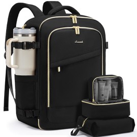 LOVEVOOK Travel Backpack for Women, 40L Carry On Backpack for Airplanes, Personal Item Bag for Airlines Fits 17 inch Laptop,TSA Approved Luggage with 3 Packing Cubes,Waterproof Weekender Gym back pack