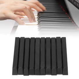 10Pcs Piano Replacement Keys,Piano Black Key ABS Keytop 10cm Matte Instrument Accessory Set Kit Matte Standard Design Easy to Install for Replacement Piano Black Key