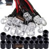 Ltvystore 20Pack 10MM 12V White LED Pre Wired Prewired 7.87