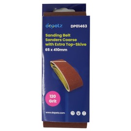Dapetz ® Sanding Belts 65mm x 410mm, 120 Grit Abrasive Sanding Belts for Grinding Polishing Sharpening and Derusting, Sander Belts Suitable for Belt Sander (Pack of 10)